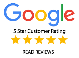 google 5 star customer rating read reviews logo