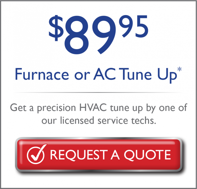 Furnace and air conditioner tune-up coupon offer for $89.95